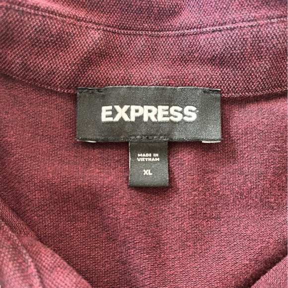 Men’s express short sleeve polo extra large xl maroon - Picture 2 of 7